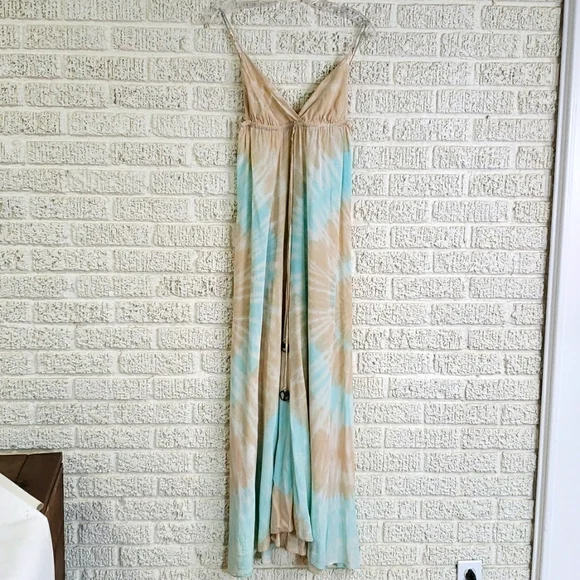 Gypsy 05 Alex Collection Silk Spiral Tie Dye Maxi Dress - Picture 2 of 10